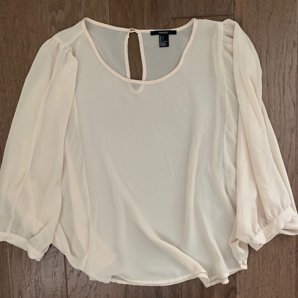 Forever 21 Cream Blouse